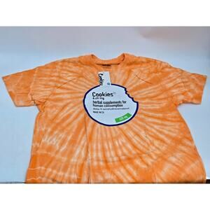 NWT Cookies Clothing SF Tye Dye Orange Tee Cookies 420MG